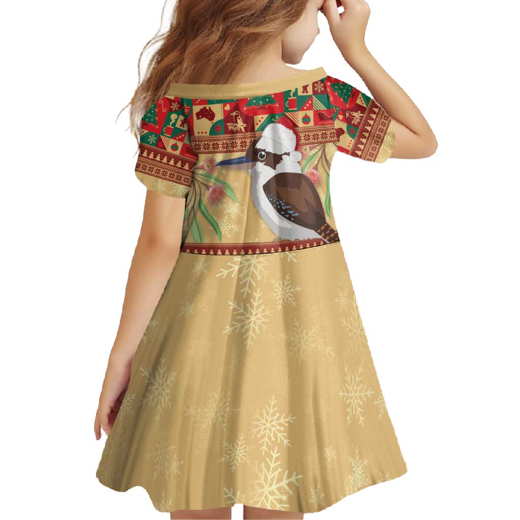 Australia Christmas Family Matching Summer Maxi Dress and Hawaiian Shirt Kookaburra Santa With Gumtree