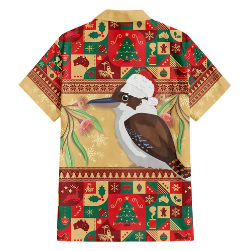 Australia Christmas Family Matching Summer Maxi Dress and Hawaiian Shirt Kookaburra Santa With Gumtree