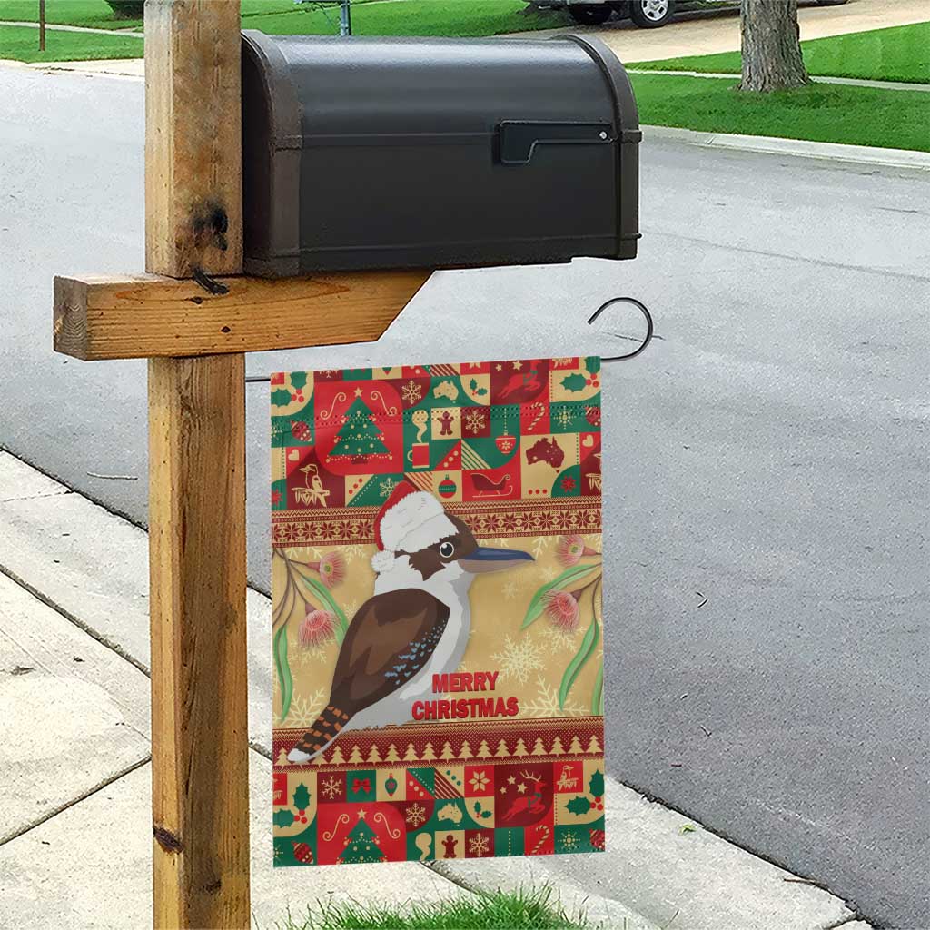 Australia Christmas Garden Flag Kookaburra Santa With Gumtree