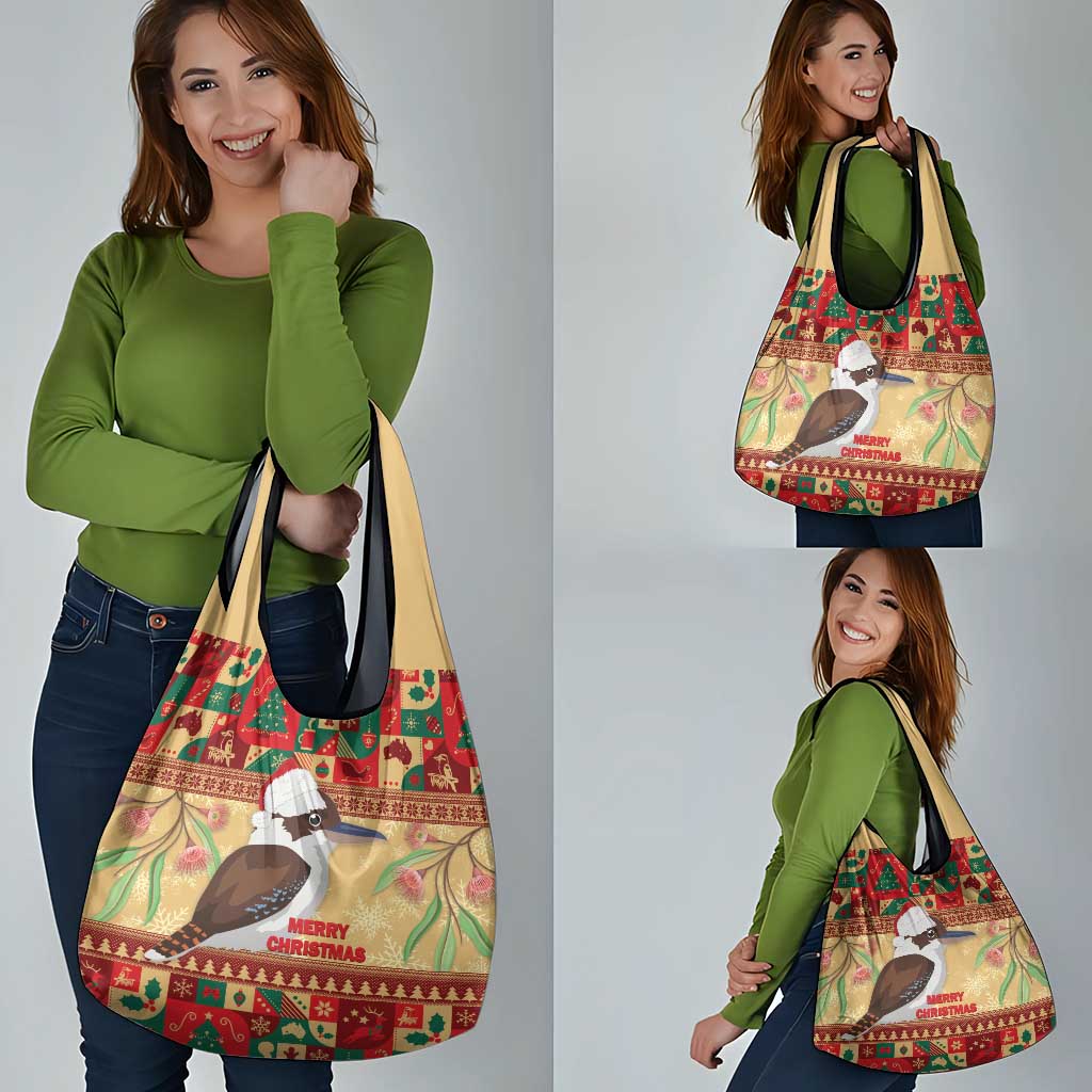 Australia Christmas Grocery Bag Kookaburra Santa With Gumtree
