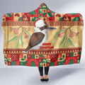 Australia Christmas Hooded Blanket Kookaburra Santa With Gumtree