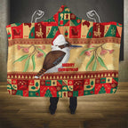 Australia Christmas Hooded Blanket Kookaburra Santa With Gumtree