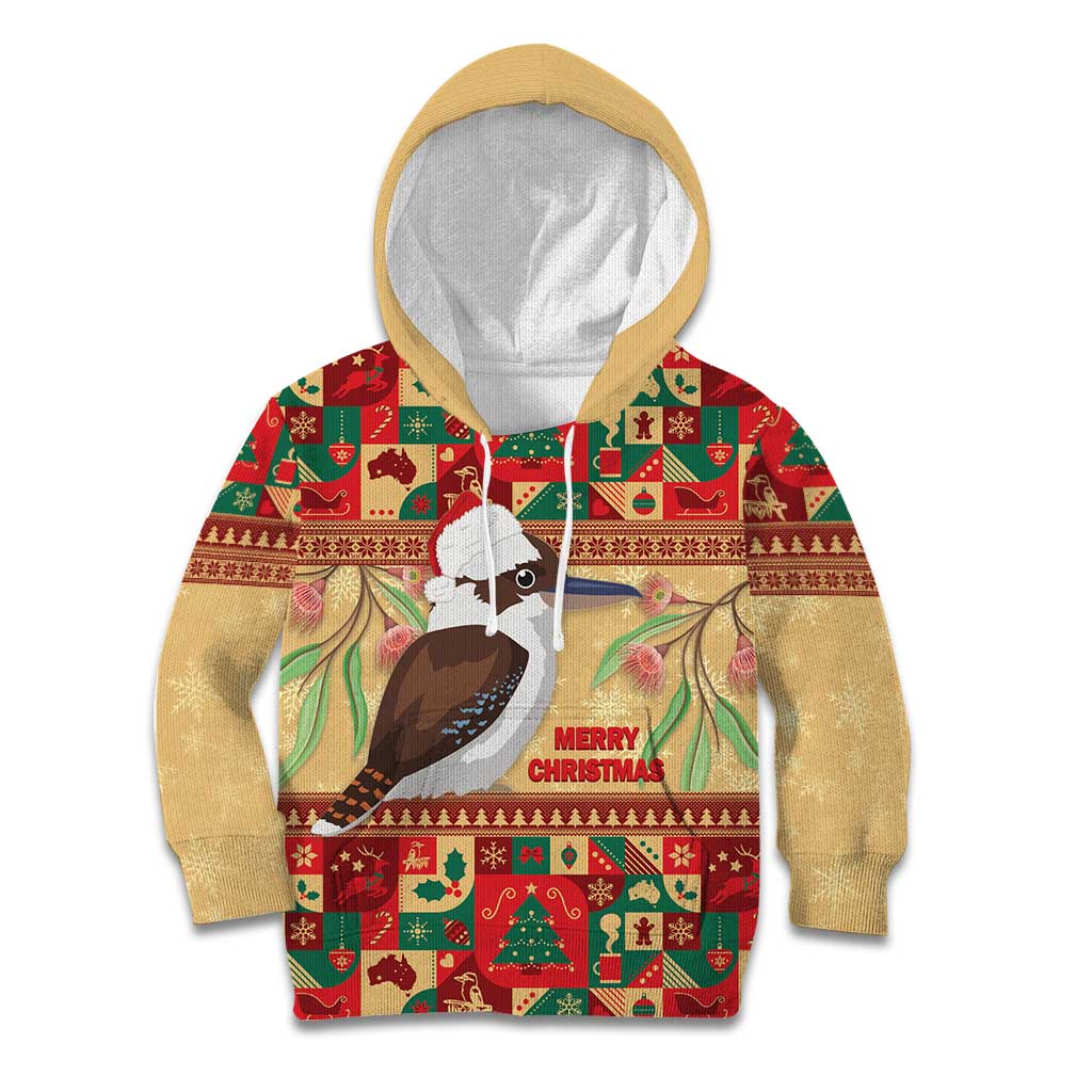 Australia Christmas Kid Hoodie Kookaburra Santa With Gumtree