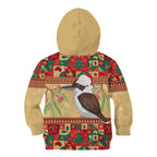 Australia Christmas Kid Hoodie Kookaburra Santa With Gumtree