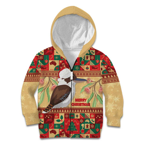 Australia Christmas Kid Hoodie Kookaburra Santa With Gumtree