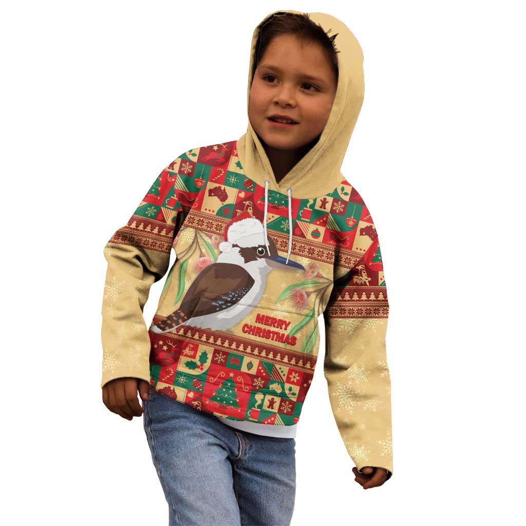 Australia Christmas Kid Hoodie Kookaburra Santa With Gumtree