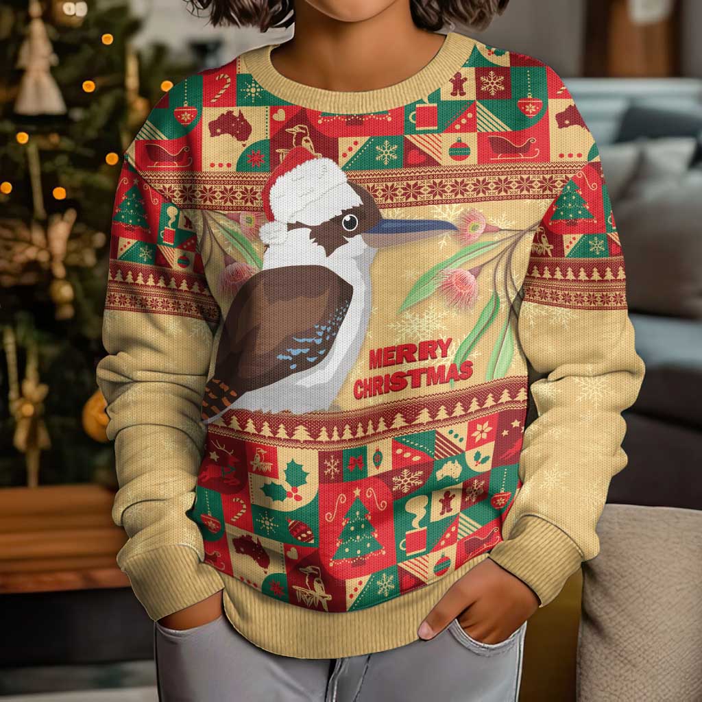 Australia Christmas Kid Ugly Christmas Sweater Kookaburra Santa With Gumtree