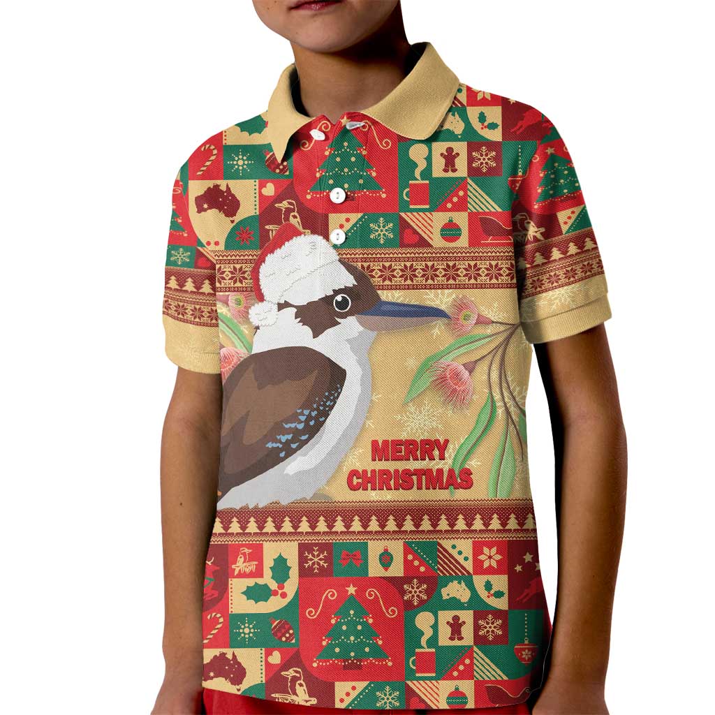 Australia Christmas Kid Polo Shirt Kookaburra Santa With Gumtree