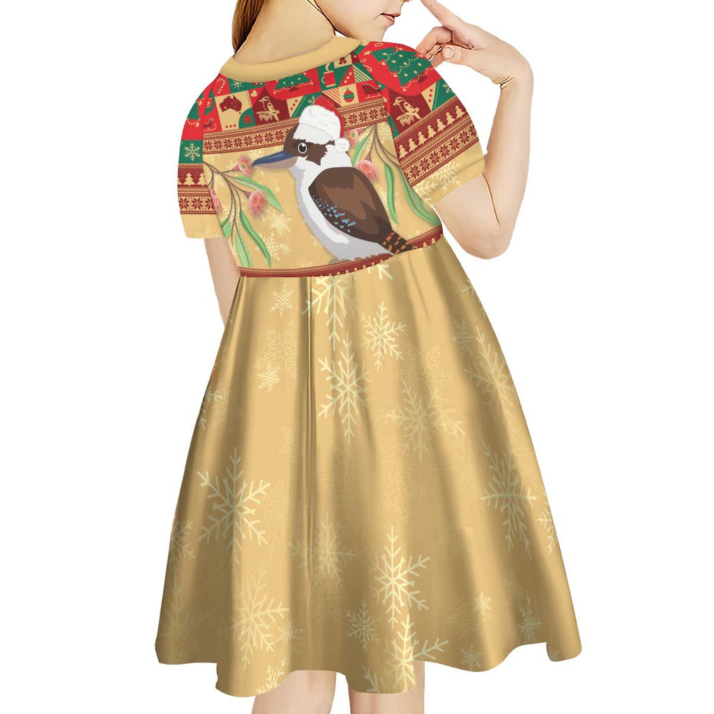 Australia Christmas Kid Short Sleeve Dress Kookaburra Santa With Gumtree
