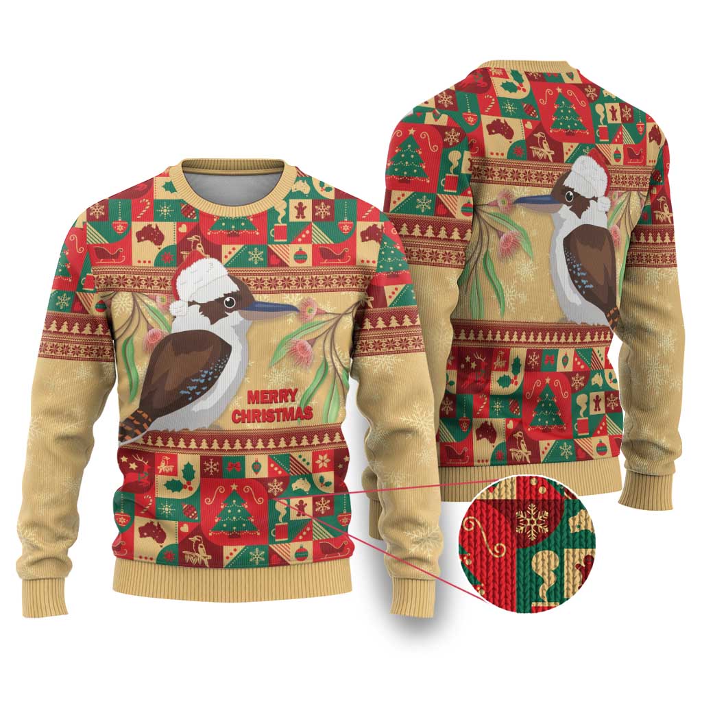 Australia Christmas Ugly Christmas Sweater Kookaburra Santa With Gumtree