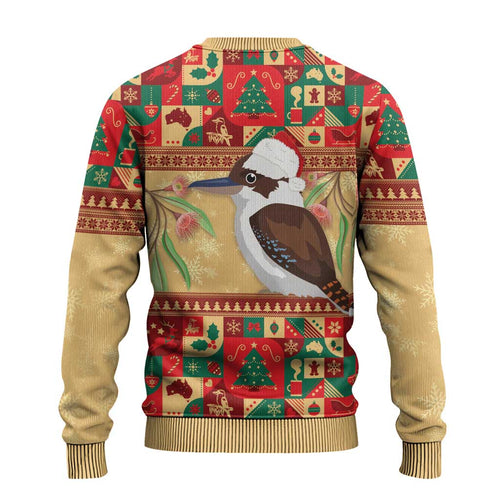 Australia Christmas Ugly Christmas Sweater Kookaburra Santa With Gumtree