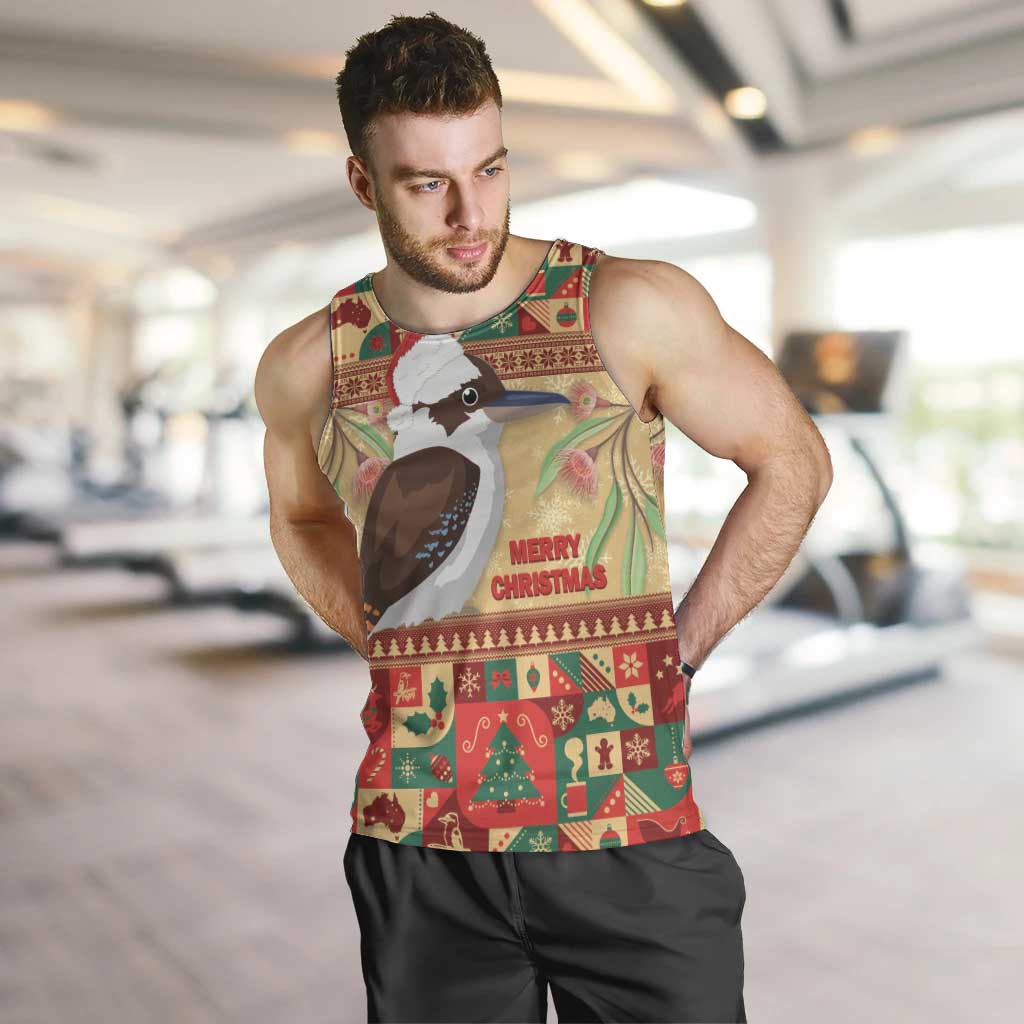 Australia Christmas Men Tank Top Kookaburra Santa With Gumtree