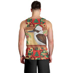 Australia Christmas Men Tank Top Kookaburra Santa With Gumtree