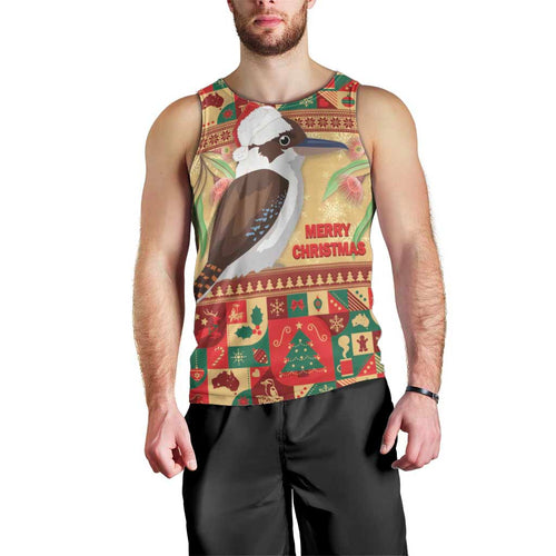 Australia Christmas Men Tank Top Kookaburra Santa With Gumtree