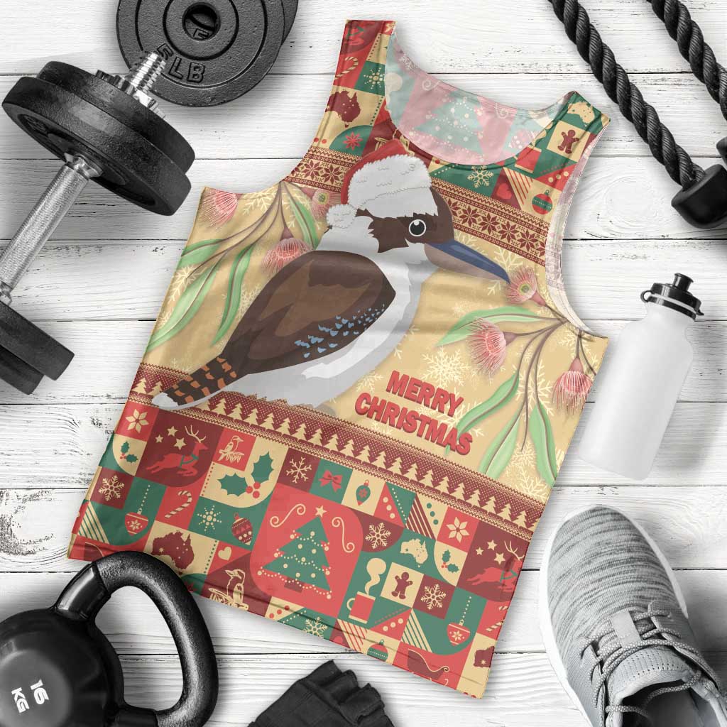 Australia Christmas Men Tank Top Kookaburra Santa With Gumtree