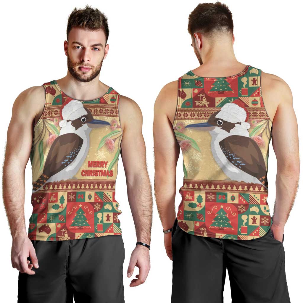 Australia Christmas Men Tank Top Kookaburra Santa With Gumtree