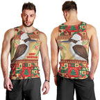 Australia Christmas Men Tank Top Kookaburra Santa With Gumtree