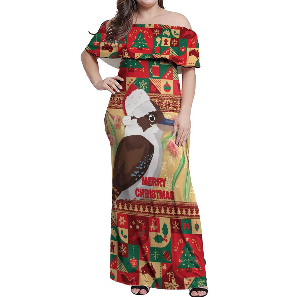 Australia Christmas Off Shoulder Maxi Dress Kookaburra Santa With Gumtree