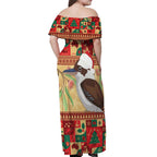 Australia Christmas Off Shoulder Maxi Dress Kookaburra Santa With Gumtree