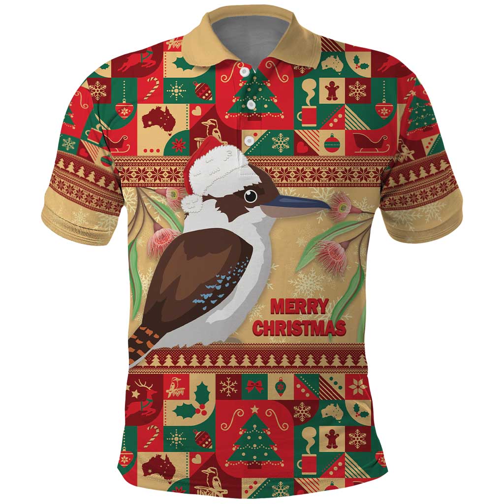 Australia Christmas Polo Shirt Kookaburra Santa With Gumtree