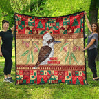 Australia Christmas Quilt Kookaburra Santa With Gumtree