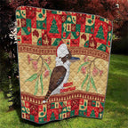 Australia Christmas Quilt Kookaburra Santa With Gumtree
