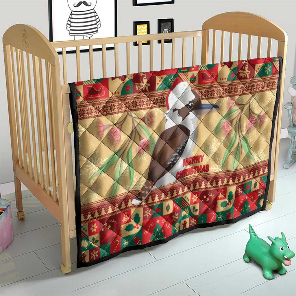 Australia Christmas Quilt Kookaburra Santa With Gumtree