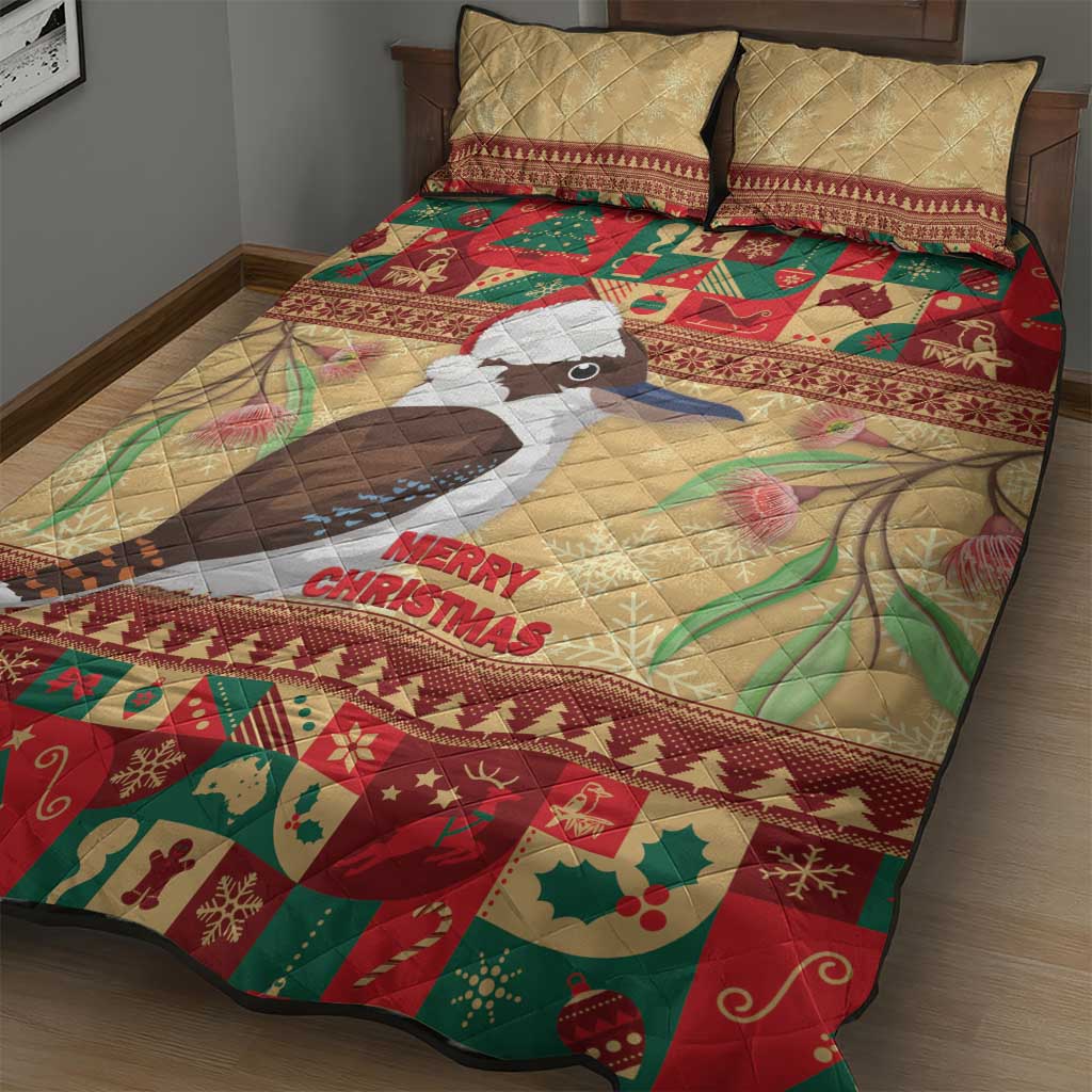 Australia Christmas Quilt Bed Set Kookaburra Santa With Gumtree