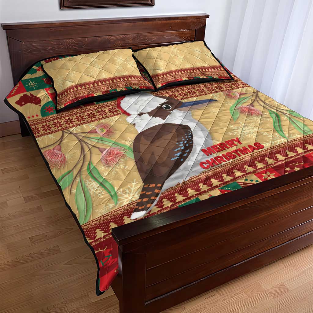 Australia Christmas Quilt Bed Set Kookaburra Santa With Gumtree