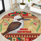 Australia Christmas Round Carpet Kookaburra Santa With Gumtree