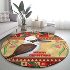 Australia Christmas Round Carpet Kookaburra Santa With Gumtree