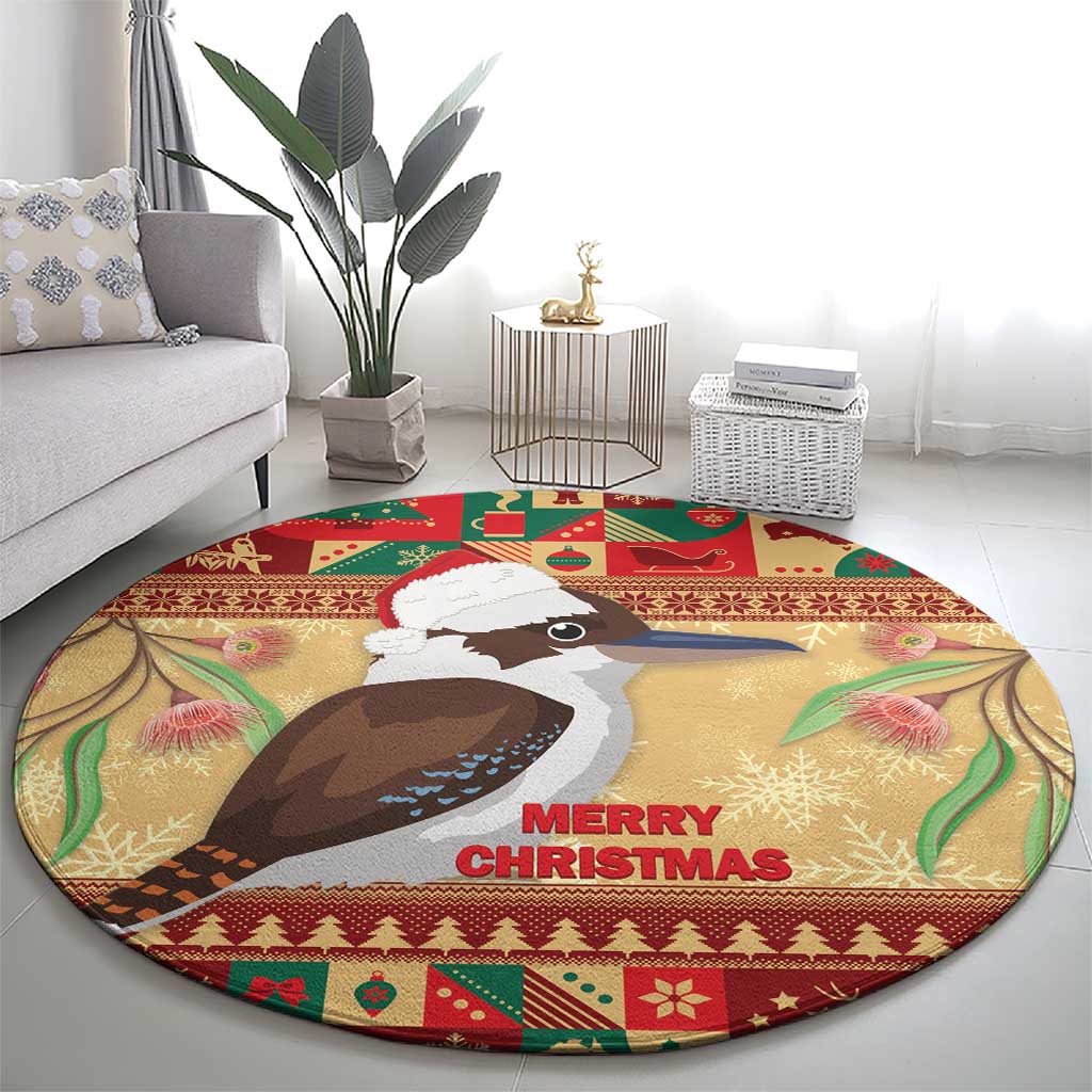 Australia Christmas Round Carpet Kookaburra Santa With Gumtree