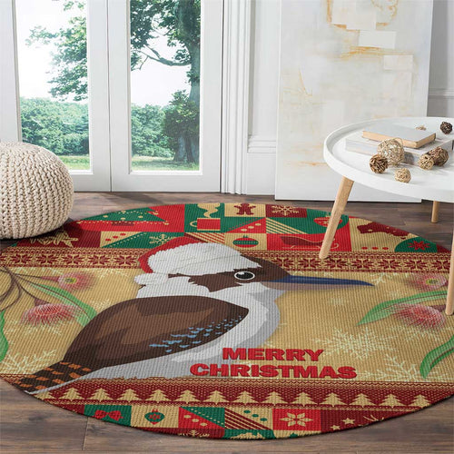 Australia Christmas Round Carpet Kookaburra Santa With Gumtree