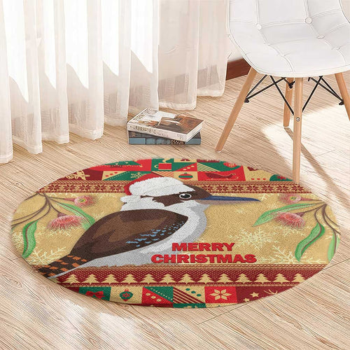Australia Christmas Round Carpet Kookaburra Santa With Gumtree