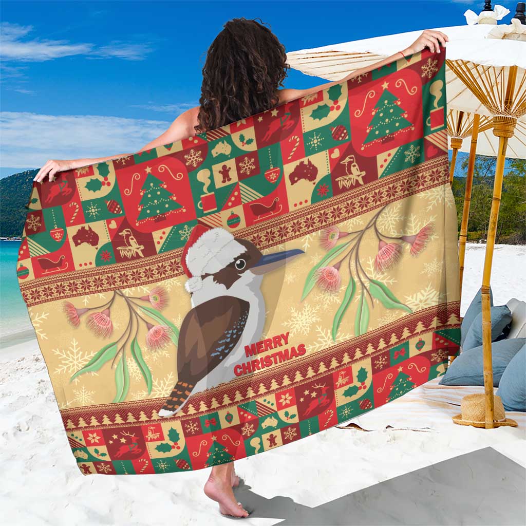 Australia Christmas Sarong Kookaburra Santa With Gumtree