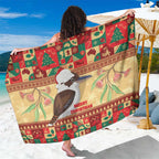 Australia Christmas Sarong Kookaburra Santa With Gumtree