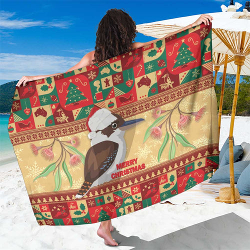 Australia Christmas Sarong Kookaburra Santa With Gumtree