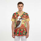Australia Christmas Scrub Top Kookaburra Santa With Gumtree - Aussie Hoodie