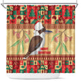 Australia Christmas Shower Curtain Kookaburra Santa With Gumtree