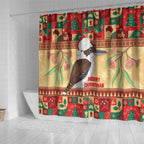 Australia Christmas Shower Curtain Kookaburra Santa With Gumtree
