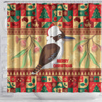 Australia Christmas Shower Curtain Kookaburra Santa With Gumtree