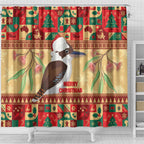 Australia Christmas Shower Curtain Kookaburra Santa With Gumtree