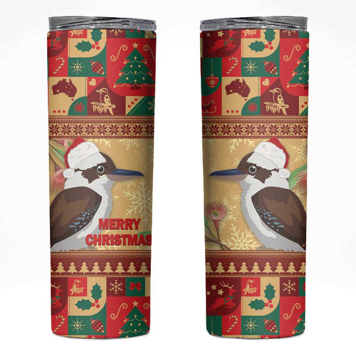 Australia Christmas Skinny Tumbler Kookaburra Santa With Gumtree