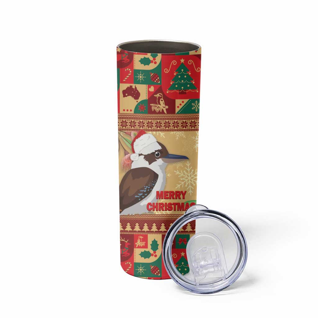 Australia Christmas Skinny Tumbler Kookaburra Santa With Gumtree