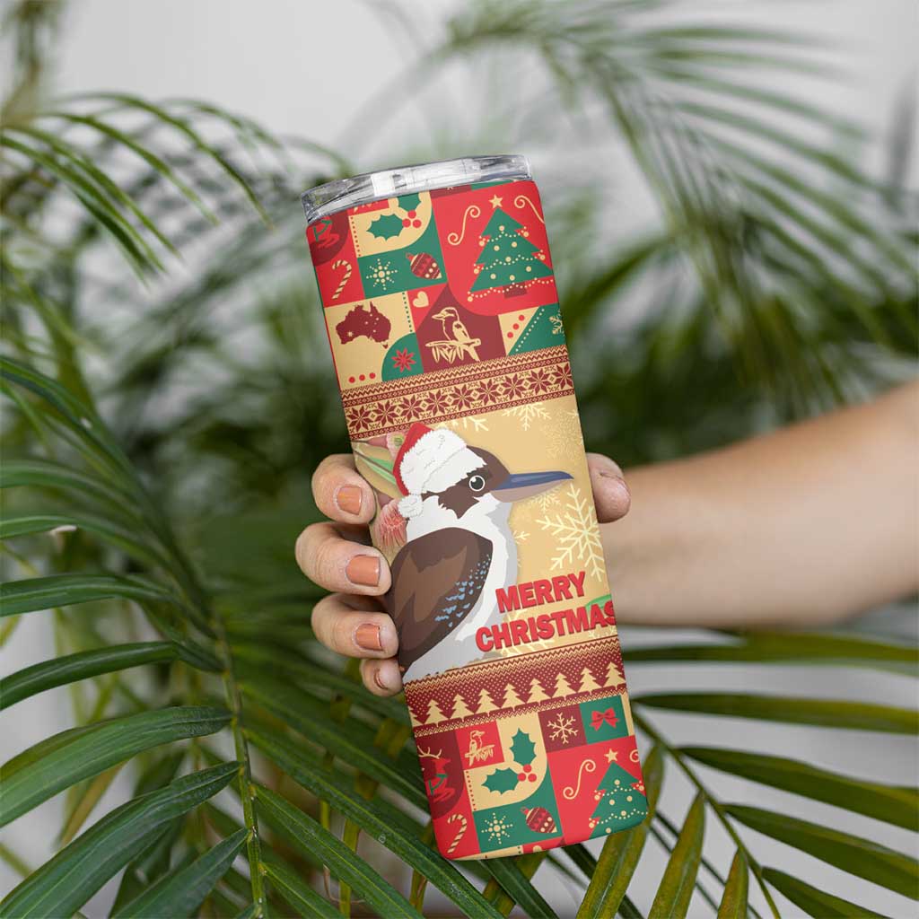 Australia Christmas Skinny Tumbler Kookaburra Santa With Gumtree