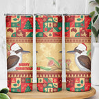 Australia Christmas Skinny Tumbler Kookaburra Santa With Gumtree