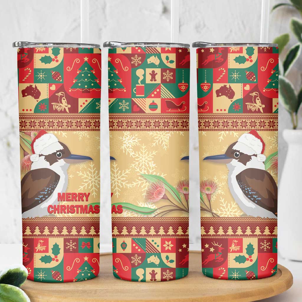 Australia Christmas Skinny Tumbler Kookaburra Santa With Gumtree