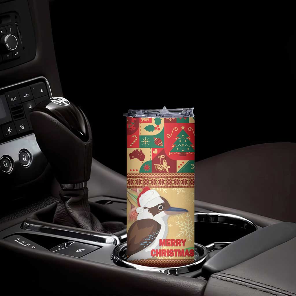 Australia Christmas Skinny Tumbler Kookaburra Santa With Gumtree