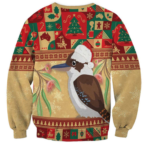 Australia Christmas Sweatshirt Kookaburra Santa With Gumtree