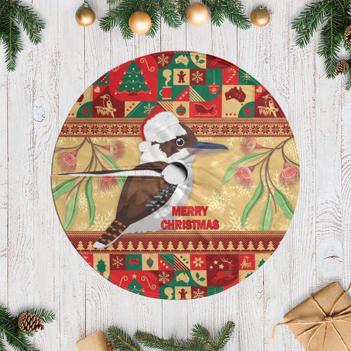 Australia Christmas Tree Skirt Kookaburra Santa With Gumtree